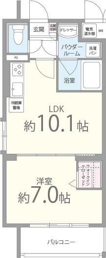 ラ フィーヌ フジ 310号室 間取り