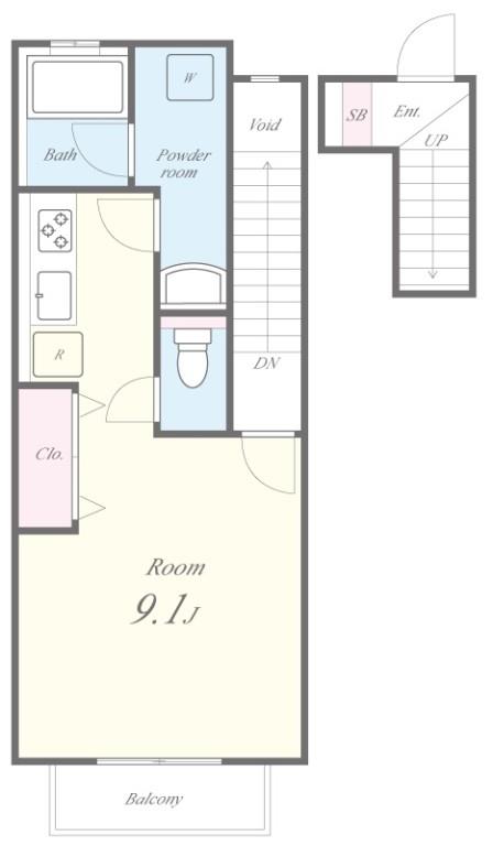 COCO西明石 202号室 間取り