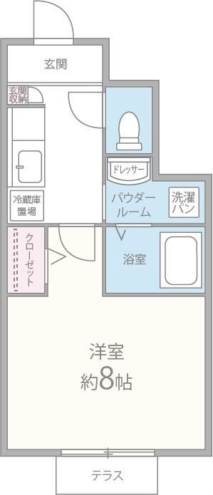 チェリードーレ 102号室 間取り