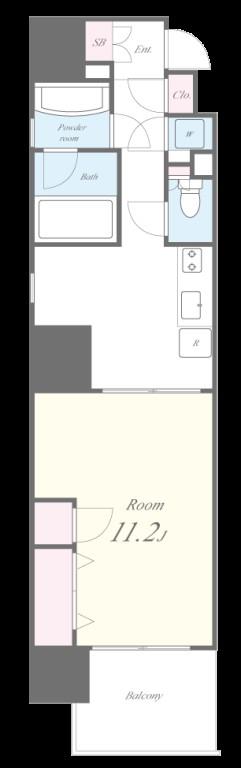 ボーベル南船場 701号室 間取り