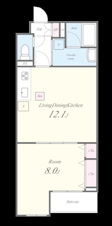 ville neuve(ヴィルヌーブ) 間取り図