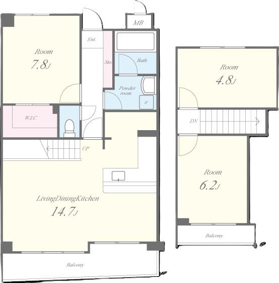 グランドフローラ 503号室 間取り