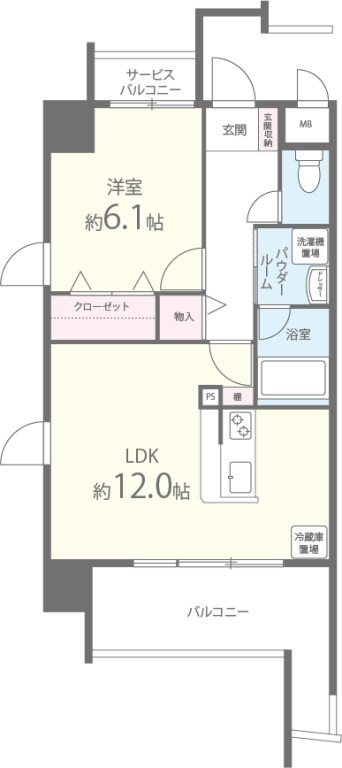 Art Pension高井田 間取り図