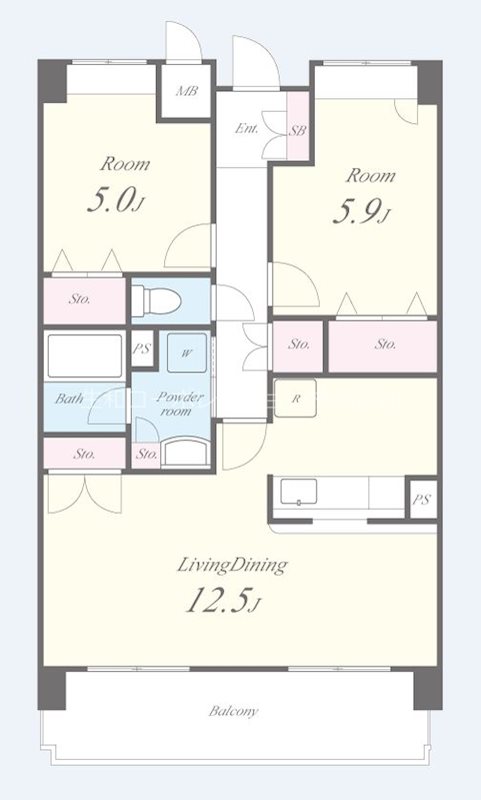 ハーヴェスト今川2番館 間取り図