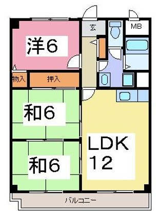 グランドール新石切 間取り図