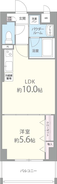 ノーザングレイス 502号室 間取り