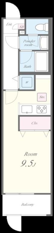カシータ北三国ヶ丘 間取り図