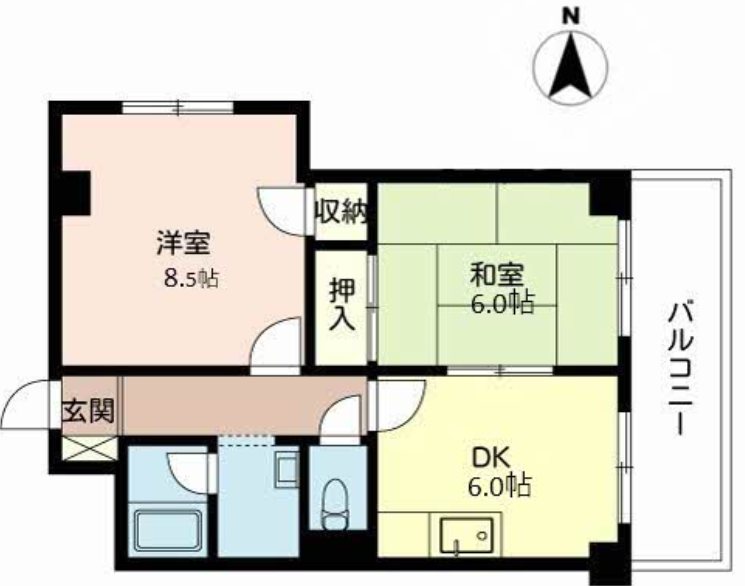 グロウブ東翠園 間取り図