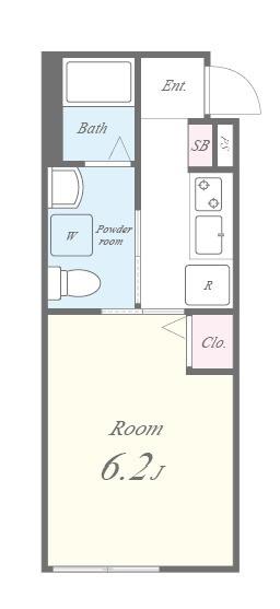 Ft-KAMOI flat(エフティカモイフラット) 間取り図
