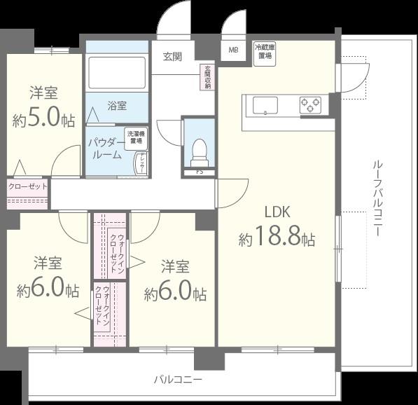 ラヴィアン宮前Ⅱ号館 間取り図