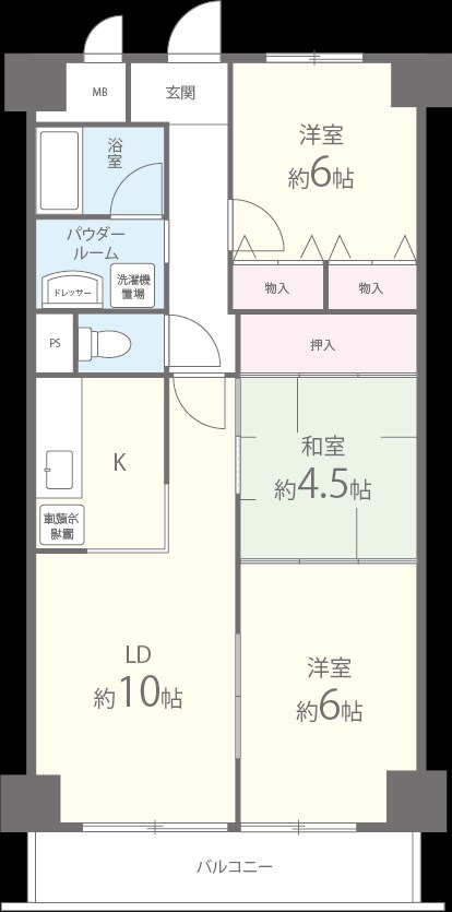 タウンコート咲久良 間取り図