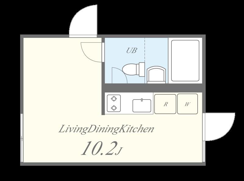Ookayama Apartment 間取り図