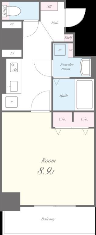 ピタゴラ箱崎 間取り図