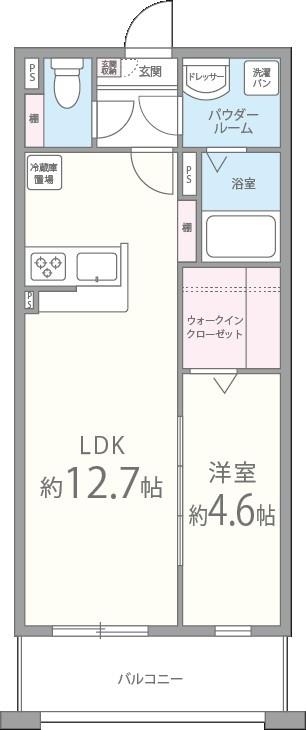 オプティマⅢ 102号室 間取り