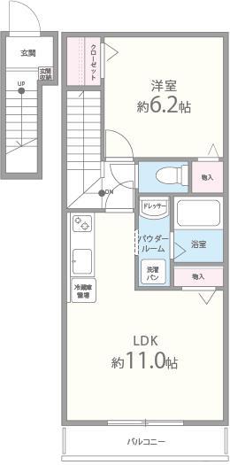 アグレアーブル(姫路) 203号室 間取り