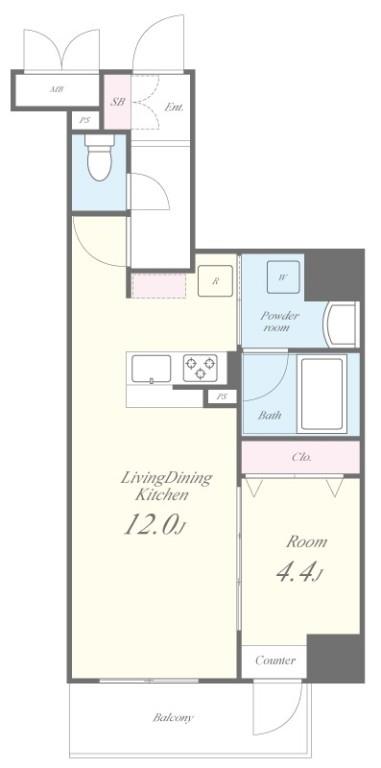 ラフィット松屋町 間取り図