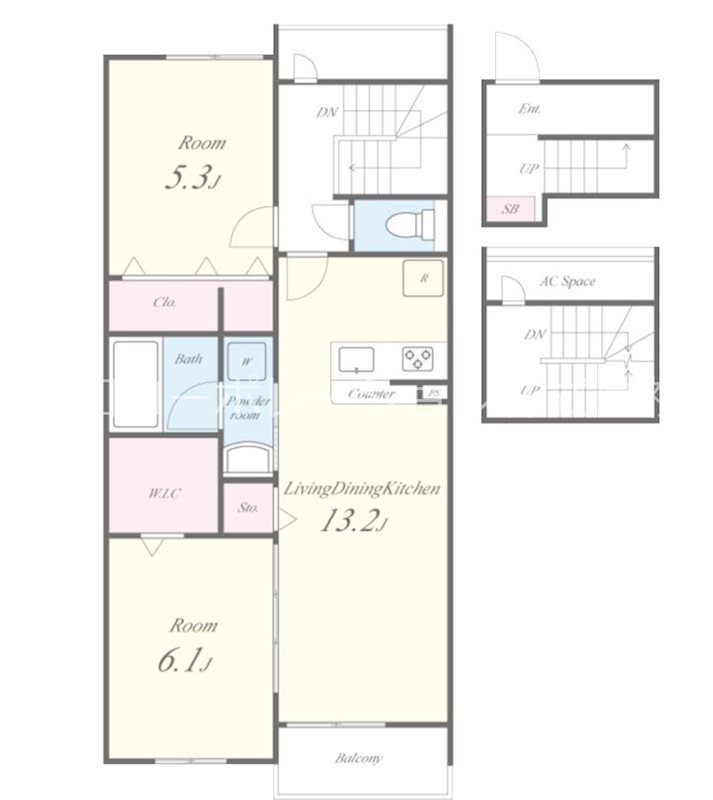 アーサー住之江 間取り図