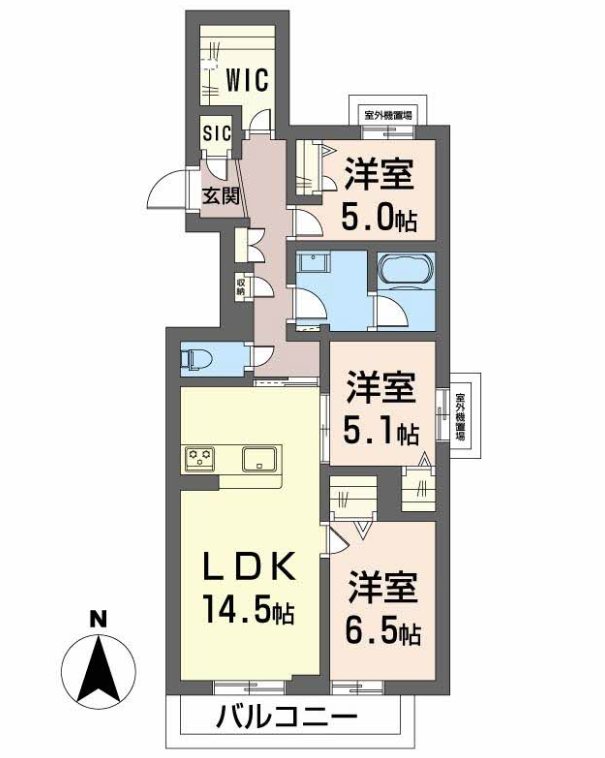 オグラ　シャーメゾン 間取り図