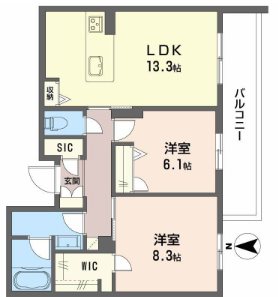 シャーメゾン門松		 間取り図