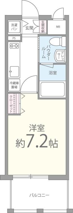 セイワパレス玉造 203号室 間取り