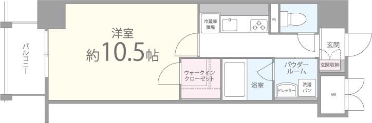 BROU上町台 0702号室 間取り