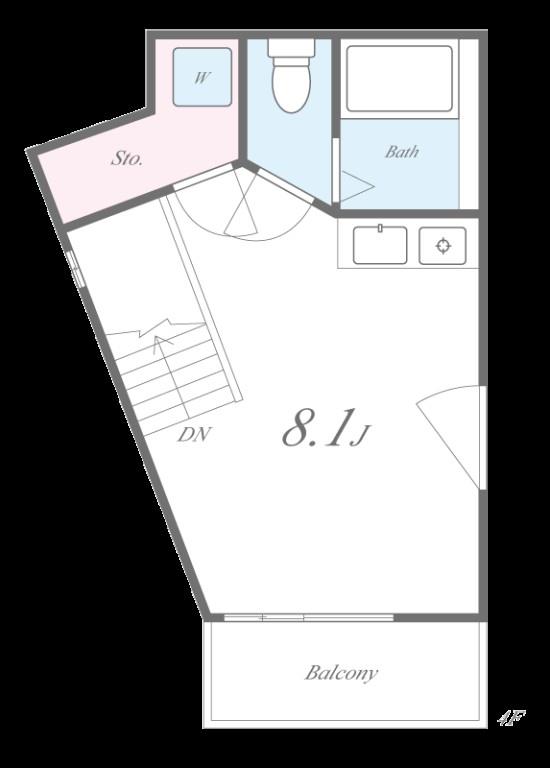 ベルフラワー岡町 間取り図