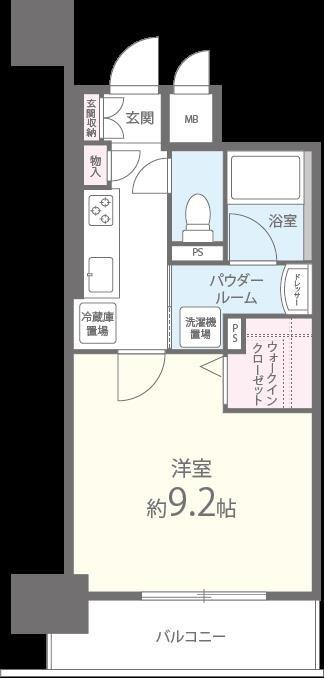 エル･イソベ三宮 1206号室 間取り