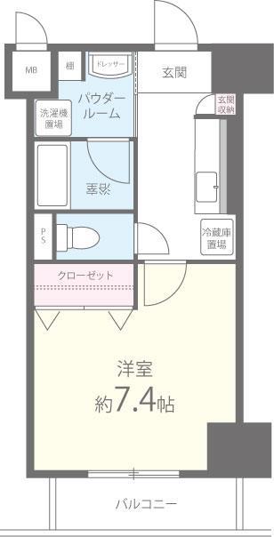 ビヤンポート 303号室 間取り