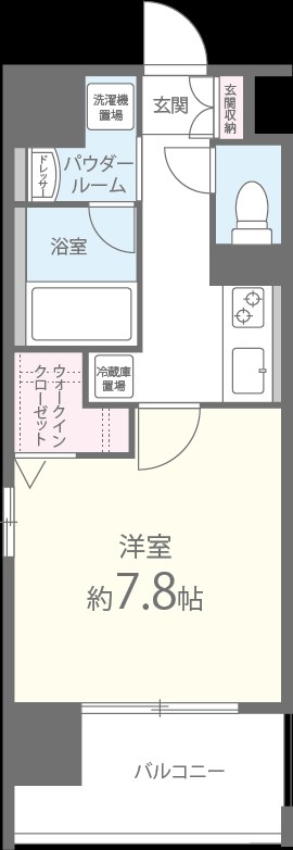 エルシオン 101号室 間取り