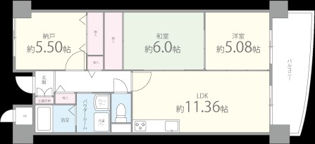 グリーンサイド鶴見 間取り図