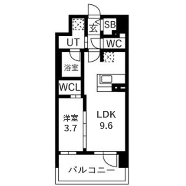 ソルテラスUMEDA NORTH 903号室 間取り