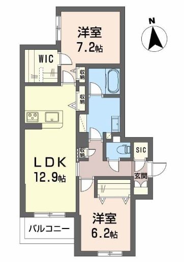 シャーメゾンアリー 間取り図