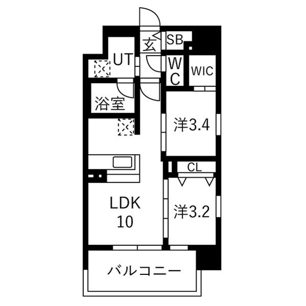 ソルテラスUMEDA NORTH 801号室 間取り