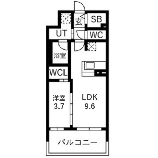 ソルテラスUMEDA NORTH 705号室 間取り