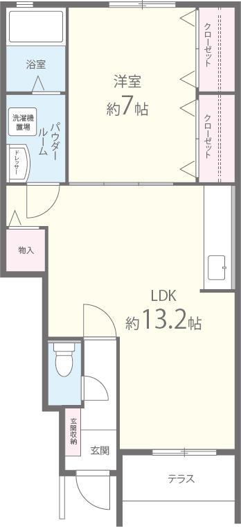 グレイスアニバーサリー西館 106号室 間取り