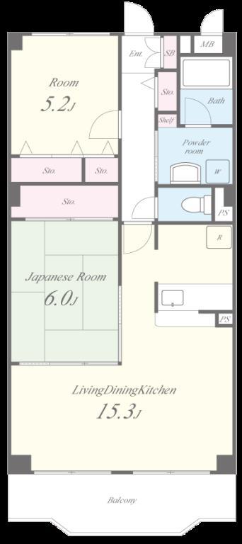シュテレ70 202号室 間取り