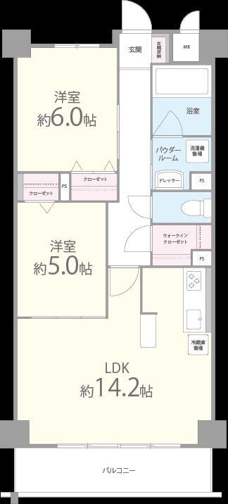 ルミウス88 402号室 間取り