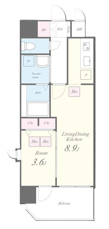 NORTH VILLAGE伍番館 405号室 間取り