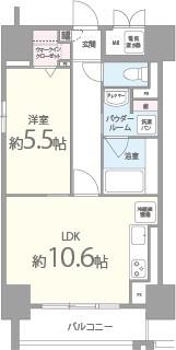 リラシオ西明石駅前 501号室 間取り