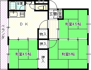御殿山コーポＢ 間取り