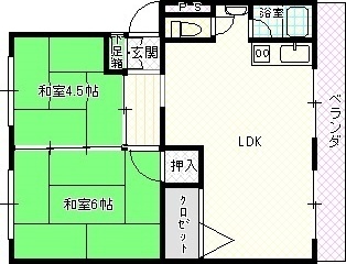 御殿山コーポＡ 間取り