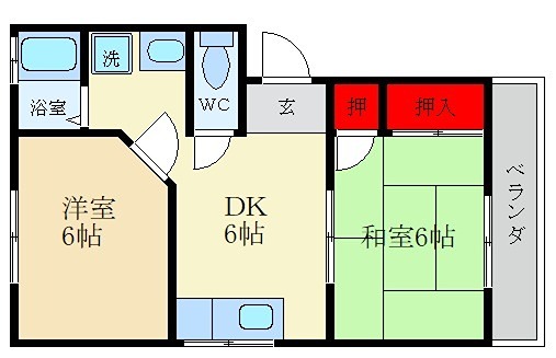 交久瀬ハイツB棟 間取り