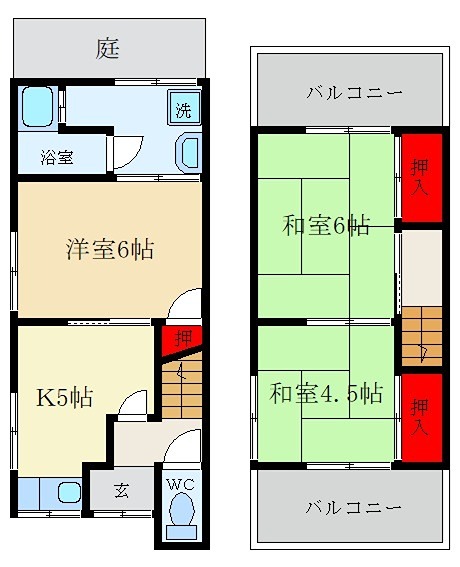 枚方市渚南町32-14テラス 間取り