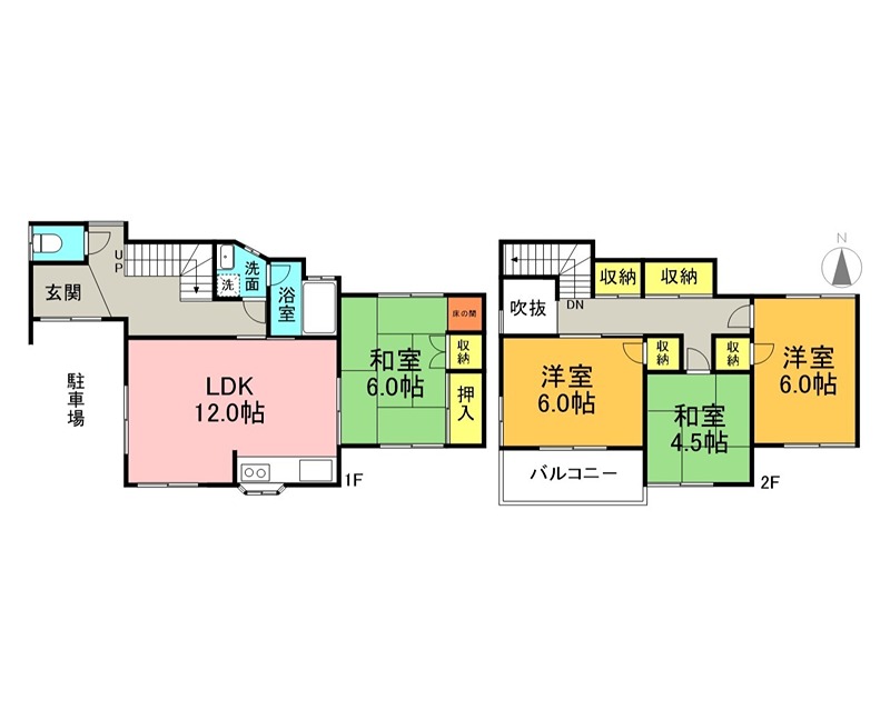 枚方市南中振１丁目41-31貸家 間取り