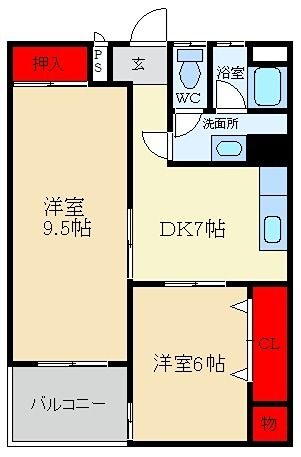 シャトー東香里 間取り