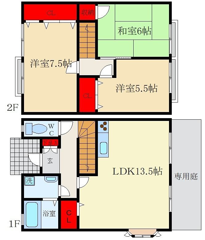 サンビレッジ桜丘　B 間取り