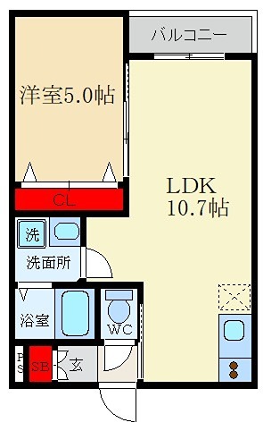 イリスコート香里園Ⅲ 間取り