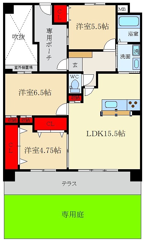 ダイアパレス枚方山田池公園 間取り
