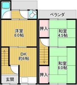 村野東町17-14　貸家　2号地 間取り