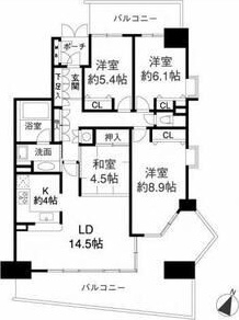 リバティパーク枚方A棟 間取り